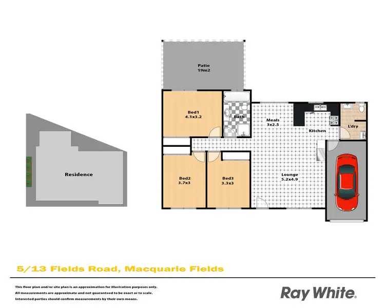 Floorplan of Homely villa listing, 5/13-15 Fields Road, Macquarie Fields NSW 2564