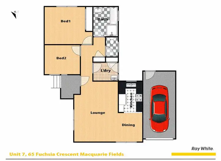 Floorplan of Homely villa listing, 7/65 Fuchsia Crescent, Macquarie Fields NSW 2564