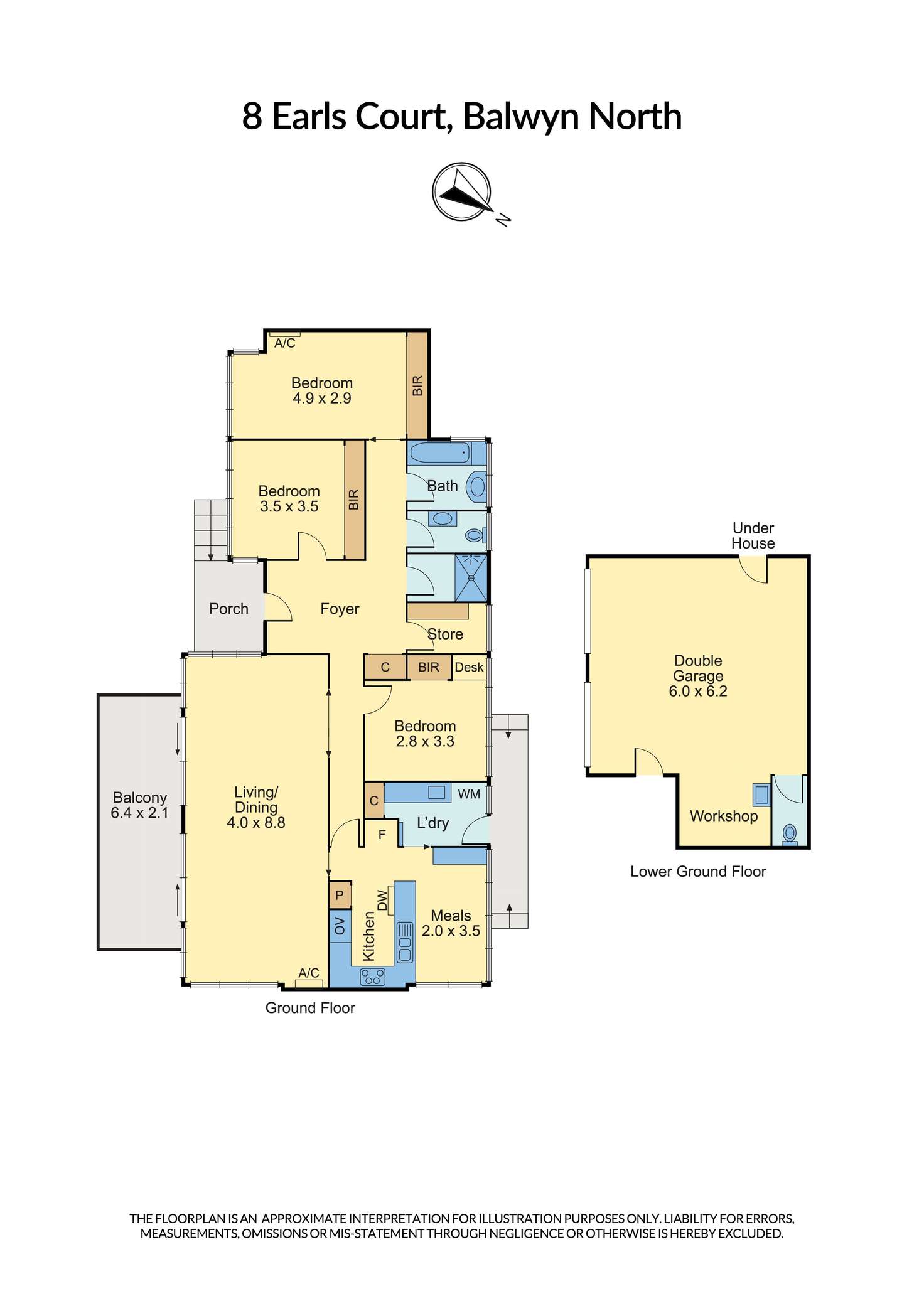Floorplan of Homely house listing, 8 Earls Court, Balwyn North VIC 3104