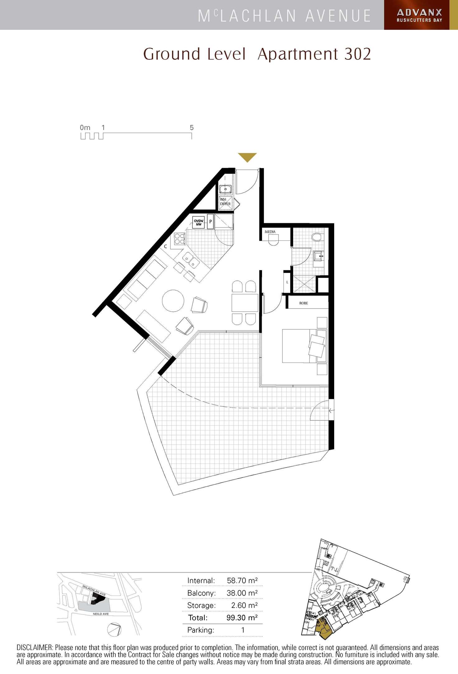 Floorplan of Homely apartment listing, 302/50 Mclachlan Avenue, Rushcutters Bay NSW 2011