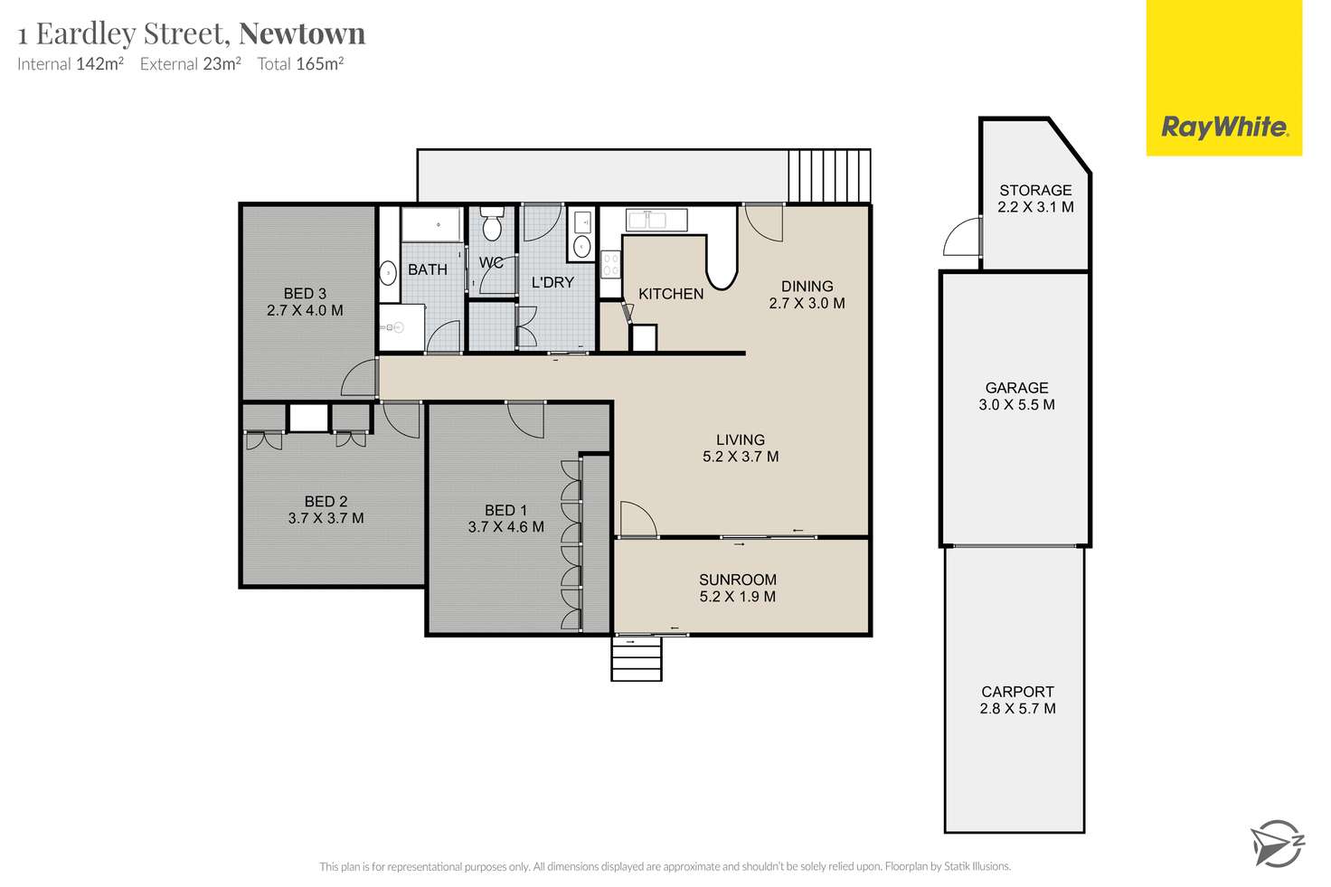 Floorplan of Homely house listing, 1 Eardley Street, Newtown QLD 4350
