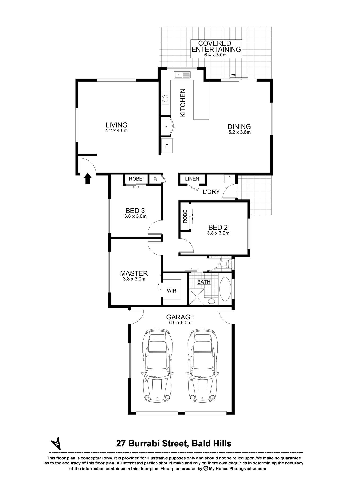 Floorplan of Homely house listing, 27 Burrabi Street, Bald Hills QLD 4036