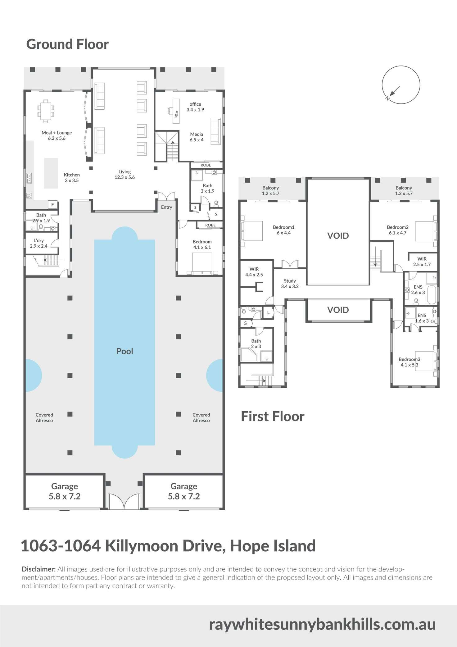 Floorplan of Homely house listing, 1063-1064 Killymoon Drive, Hope Island QLD 4212
