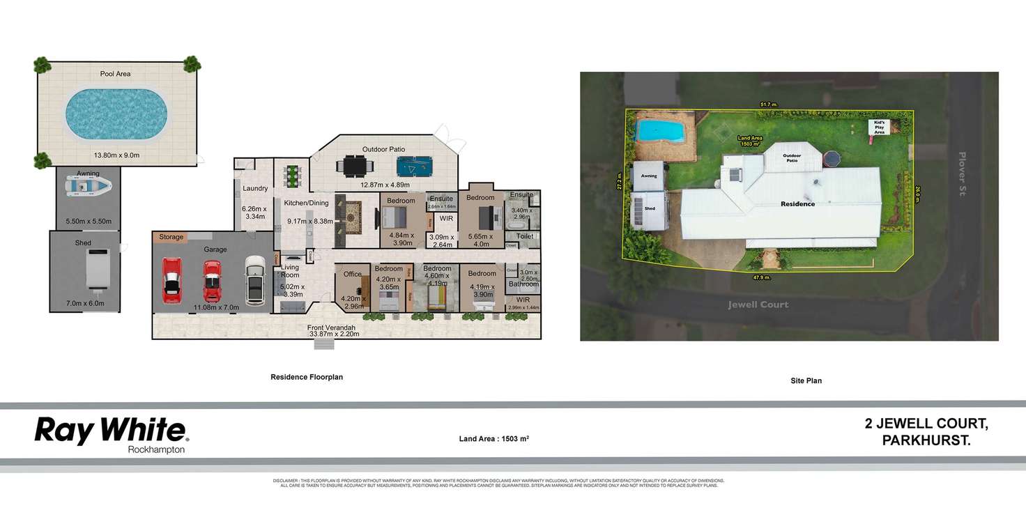 Floorplan of Homely house listing, 2 Jewell Court, Parkhurst QLD 4702