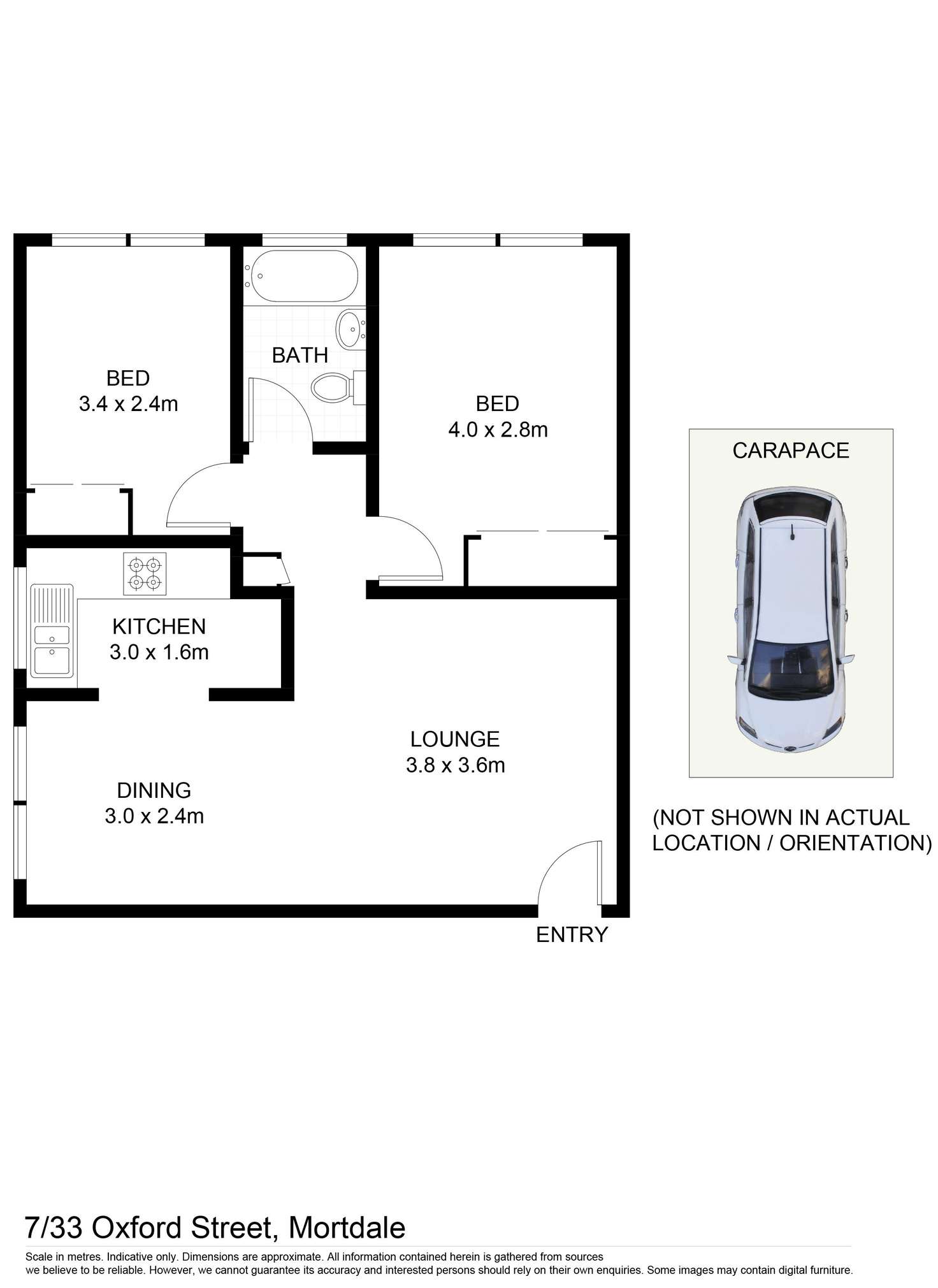 Floorplan of Homely unit listing, 7/33 Oxford Street, Mortdale NSW 2223