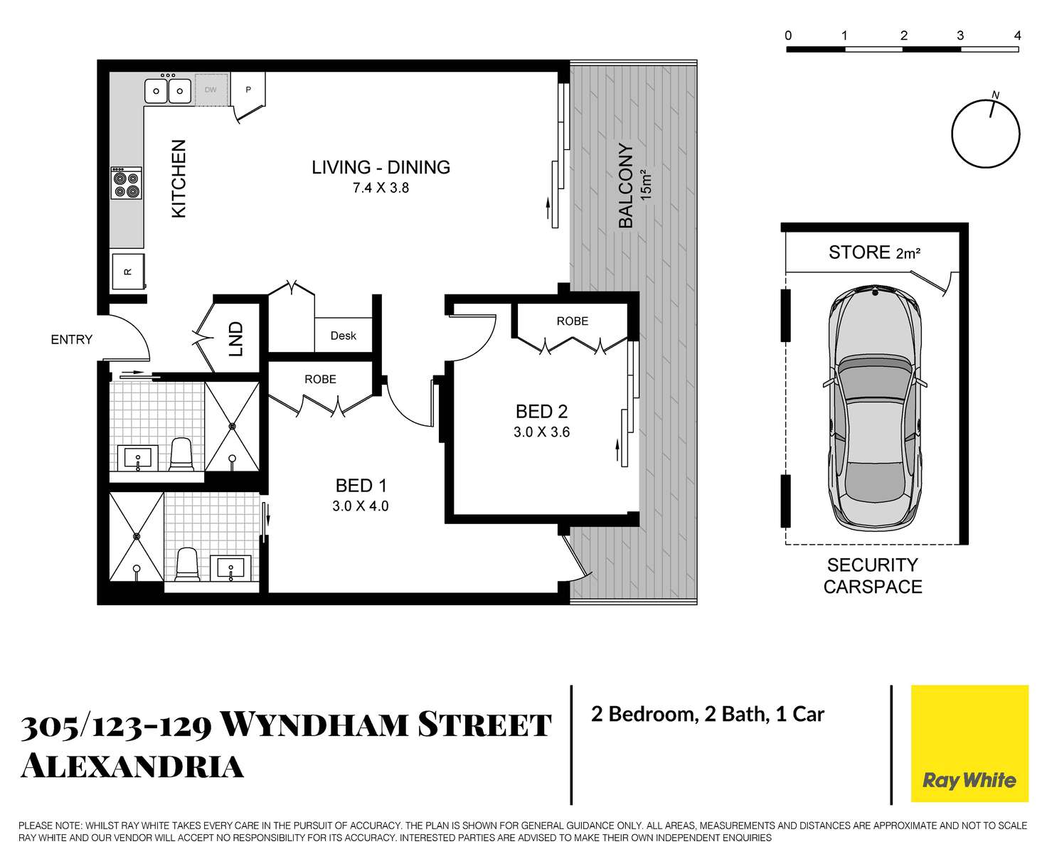 Floorplan of Homely apartment listing, 305/123-129 Wyndham Street, Alexandria NSW 2015