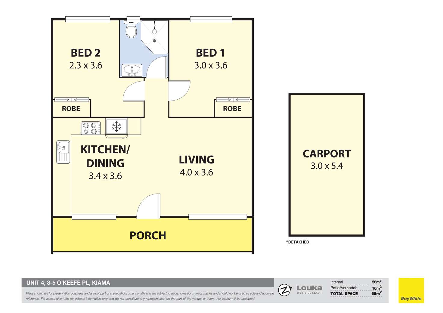Floorplan of Homely unit listing, 4/3 O'Keefe Place, Kiama NSW 2533