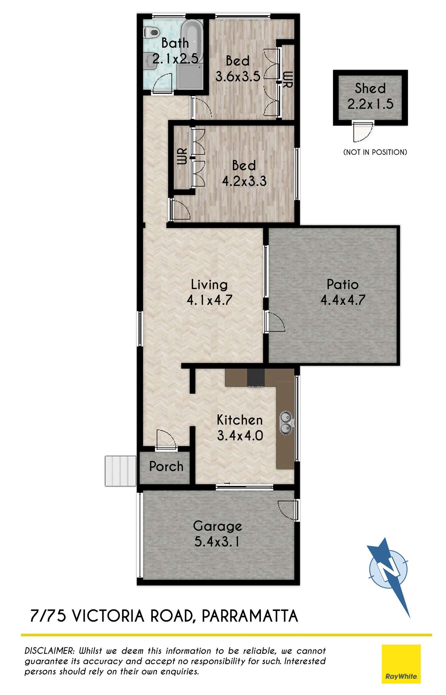 Floorplan of Homely villa listing, 7/75 Victoria Road, Parramatta NSW 2150