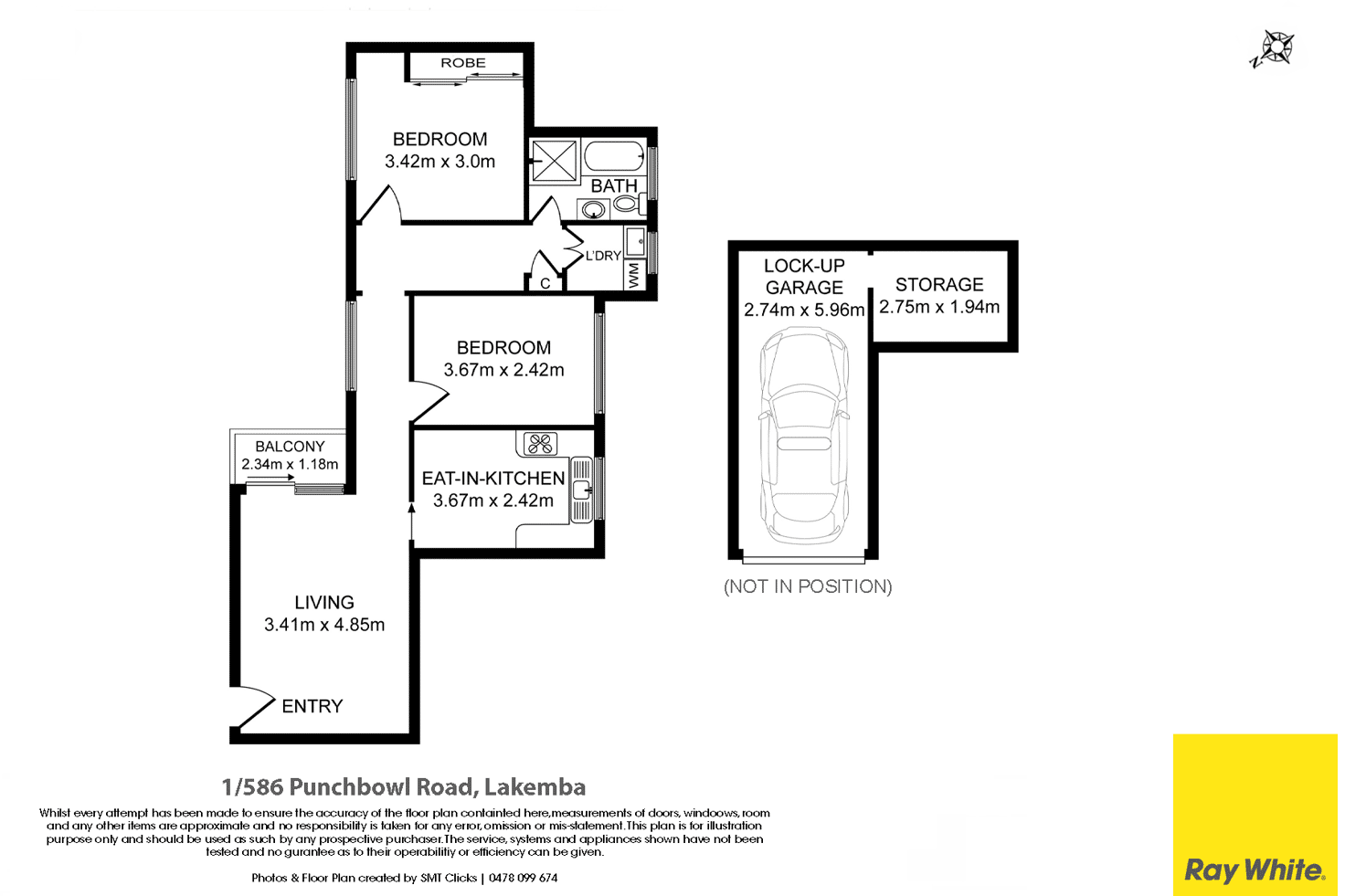 Floorplan of Homely unit listing, 1/586 Punchbowl Road, Lakemba NSW 2195
