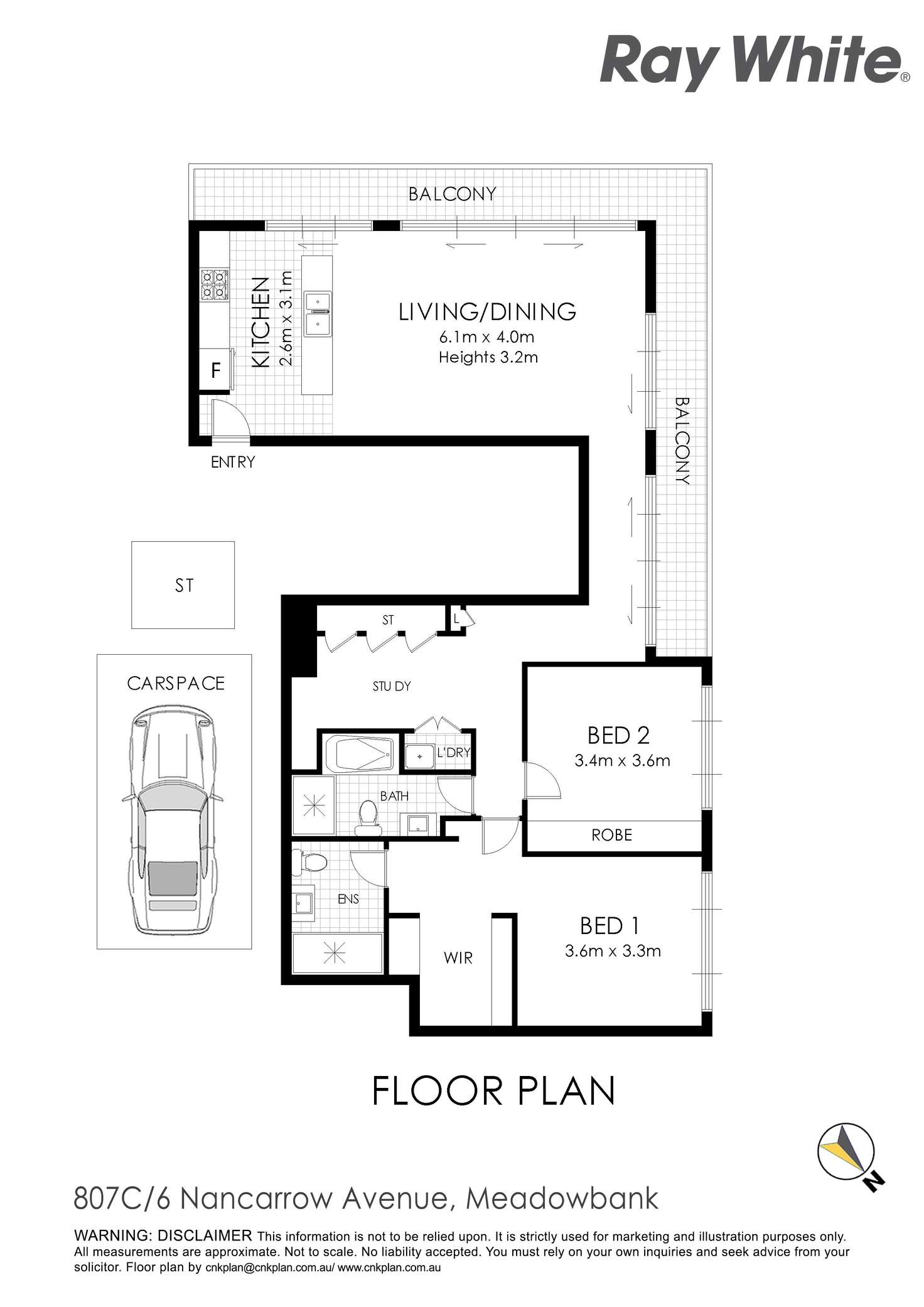 Floorplan of Homely apartment listing, 807C/6 Nancarrow Avenue, Meadowbank NSW 2114