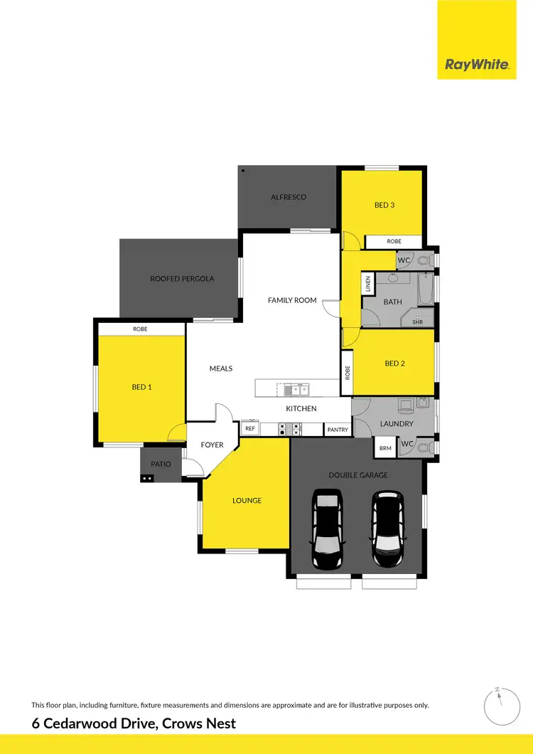 Floorplan of Homely house listing, 6 Cedarwood Drive, Crows Nest QLD 4355