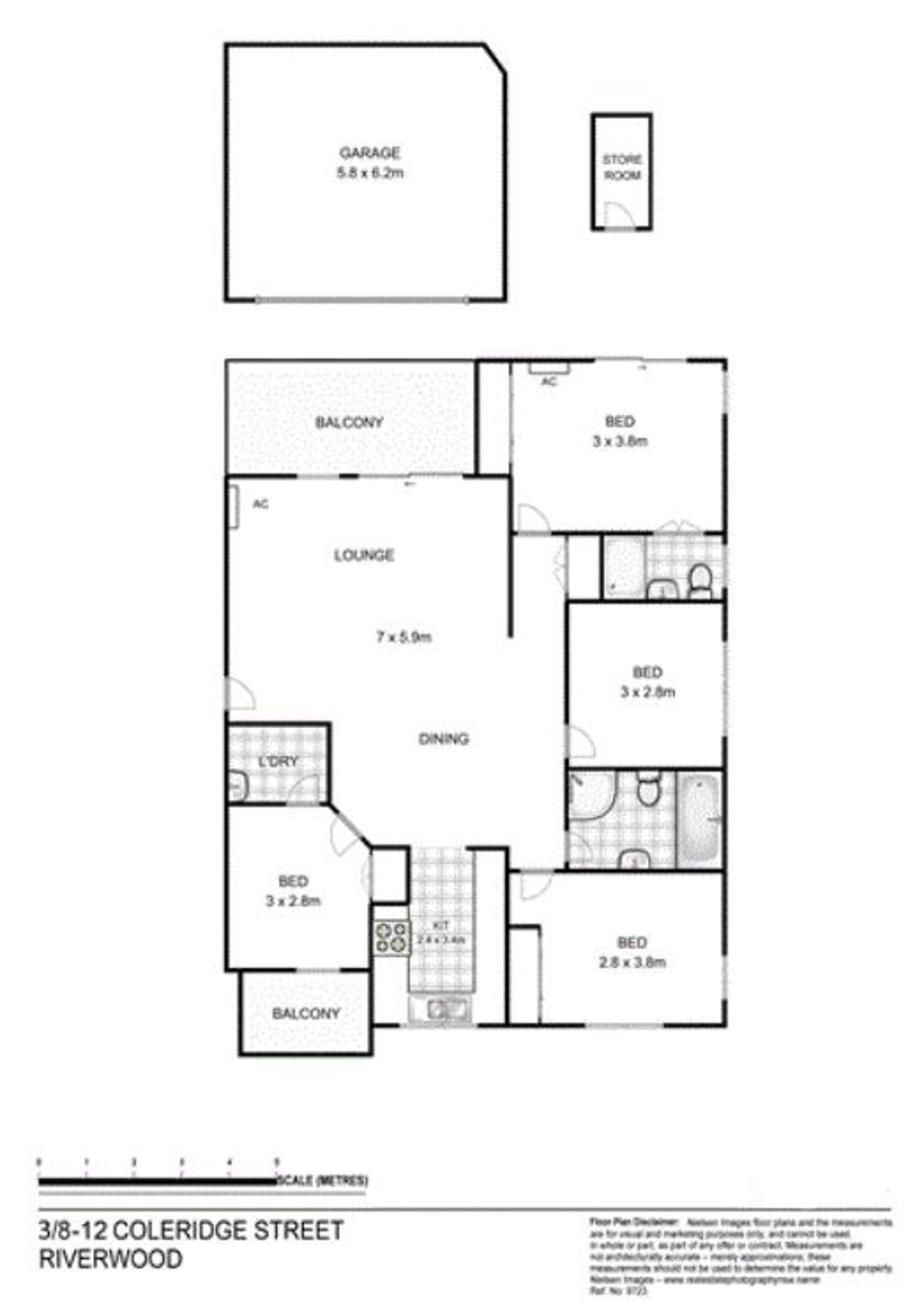 Floorplan of Homely unit listing, 3/8-12 Coleridge Street, Riverwood NSW 2210