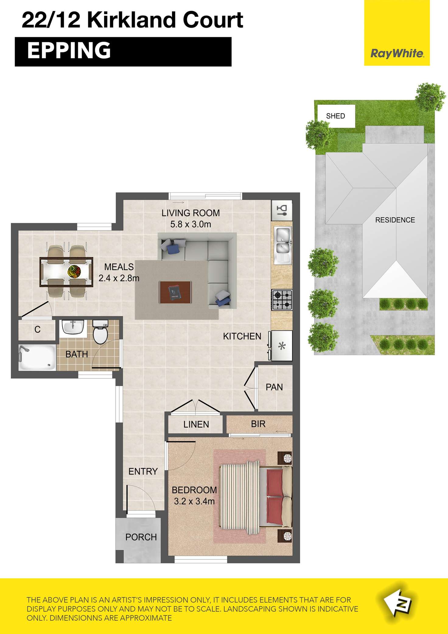 Floorplan of Homely unit listing, 22/12 Kirkland Court, Epping VIC 3076