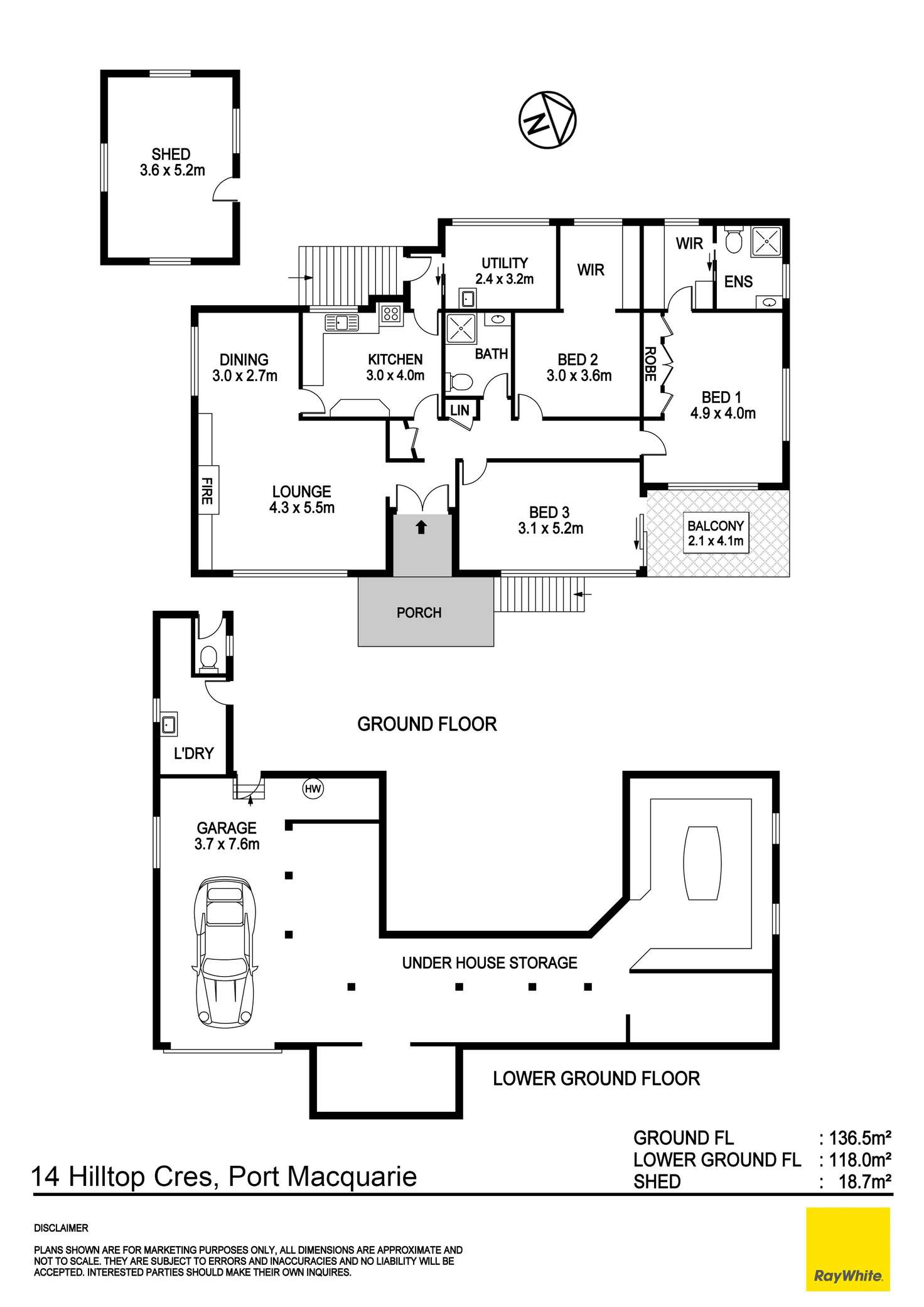 Floorplan of Homely house listing, 14 Hilltop Crescent, Port Macquarie NSW 2444