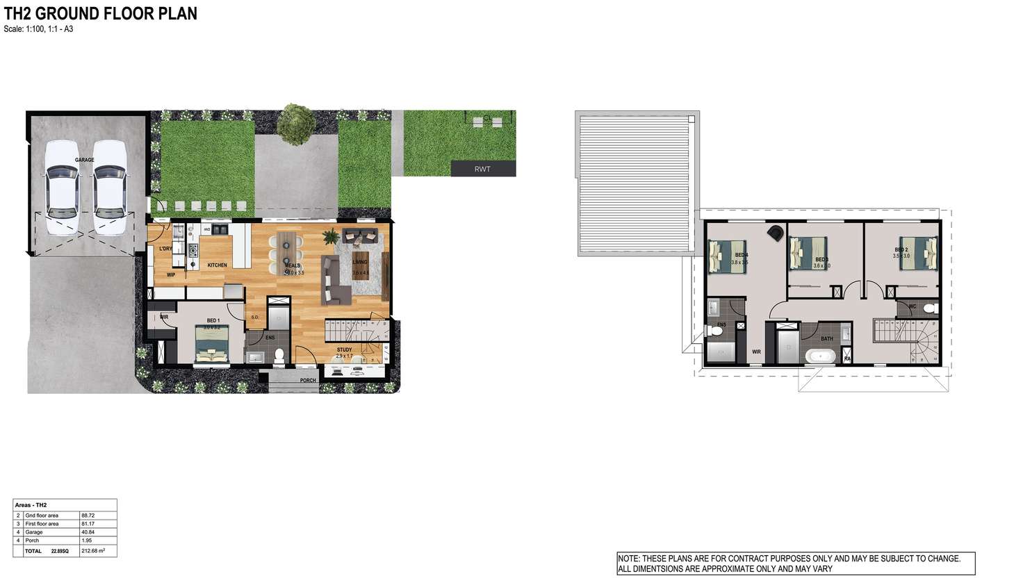 Floorplan of Homely townhouse listing, 2&3/5 Lee Avenue, Mount Waverley VIC 3149