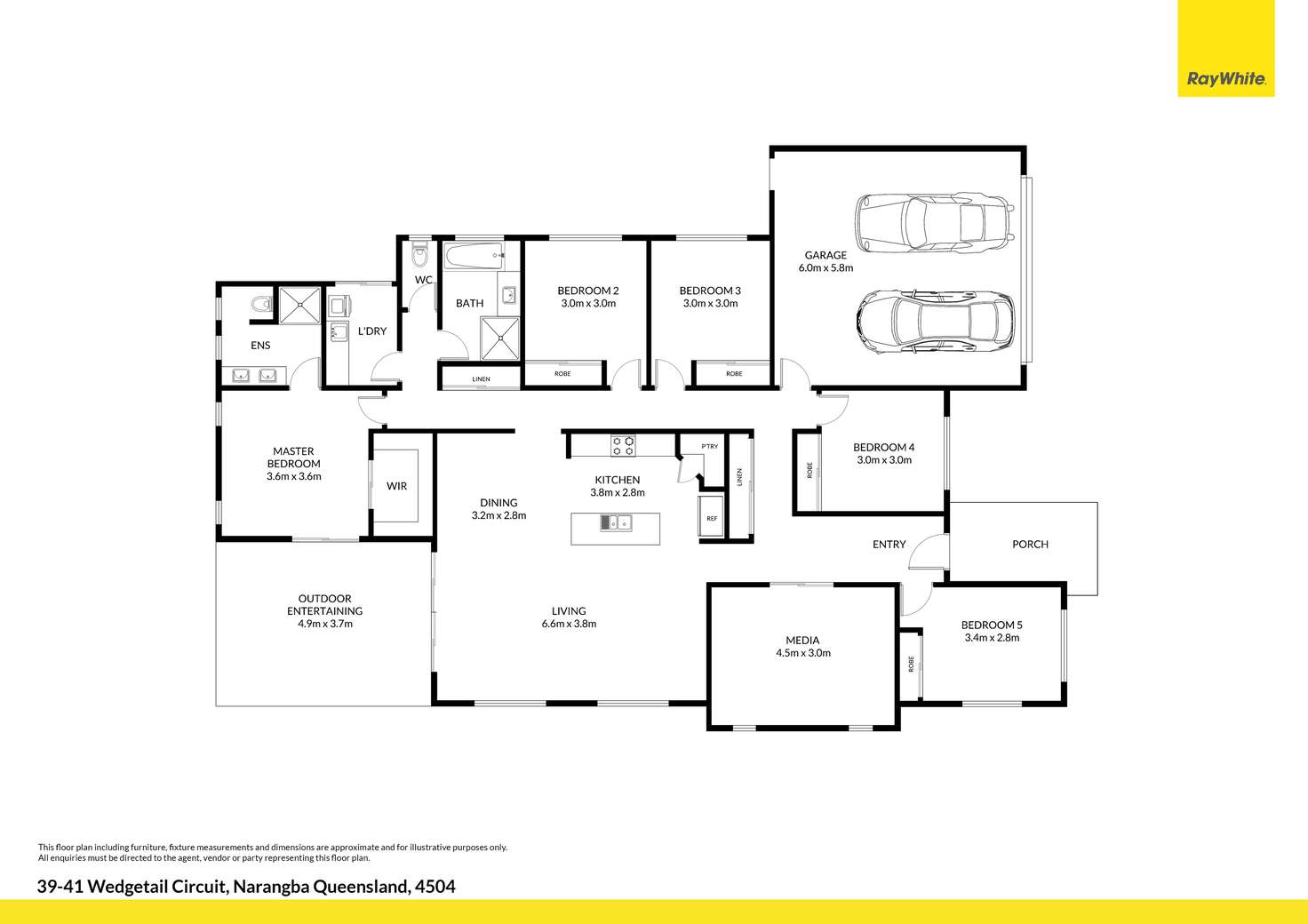 Floorplan of Homely house listing, 39-41 Wedgetail Circuit, Narangba QLD 4504
