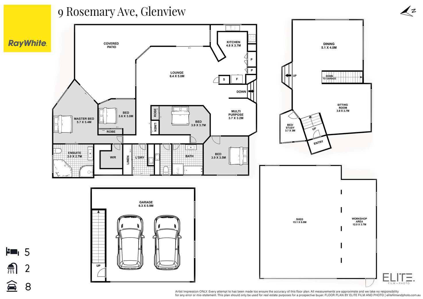 Floorplan of Homely house listing, 9 Rosemary Avenue, Glenview QLD 4553