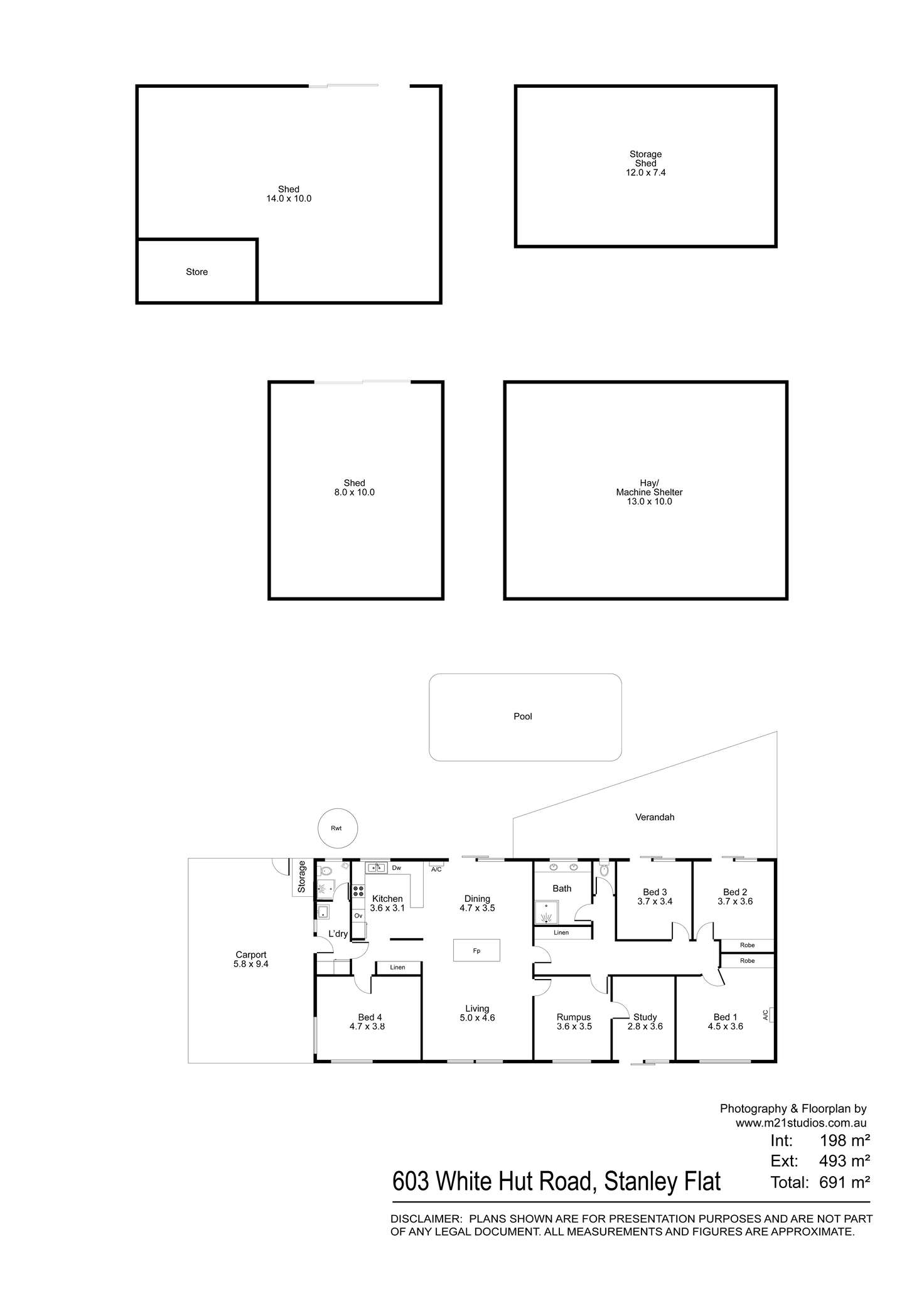 Floorplan of Homely house listing, 603 White Hut Road, Clare SA 5453