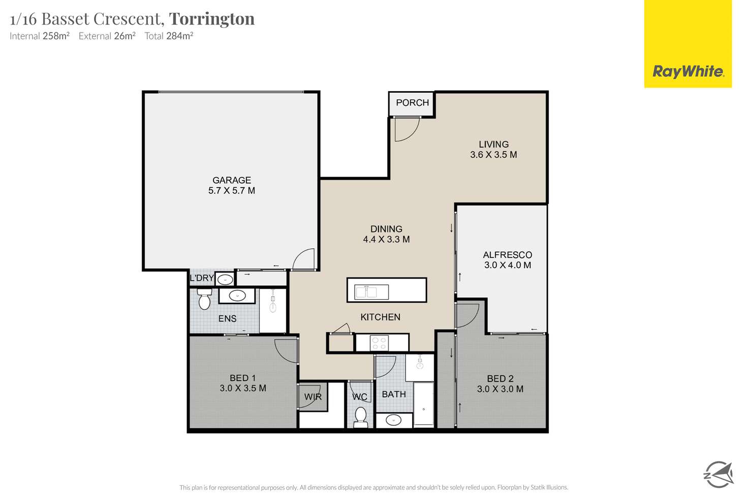 Floorplan of Homely unit listing, 1/16 Basset Crescent, Torrington QLD 4350