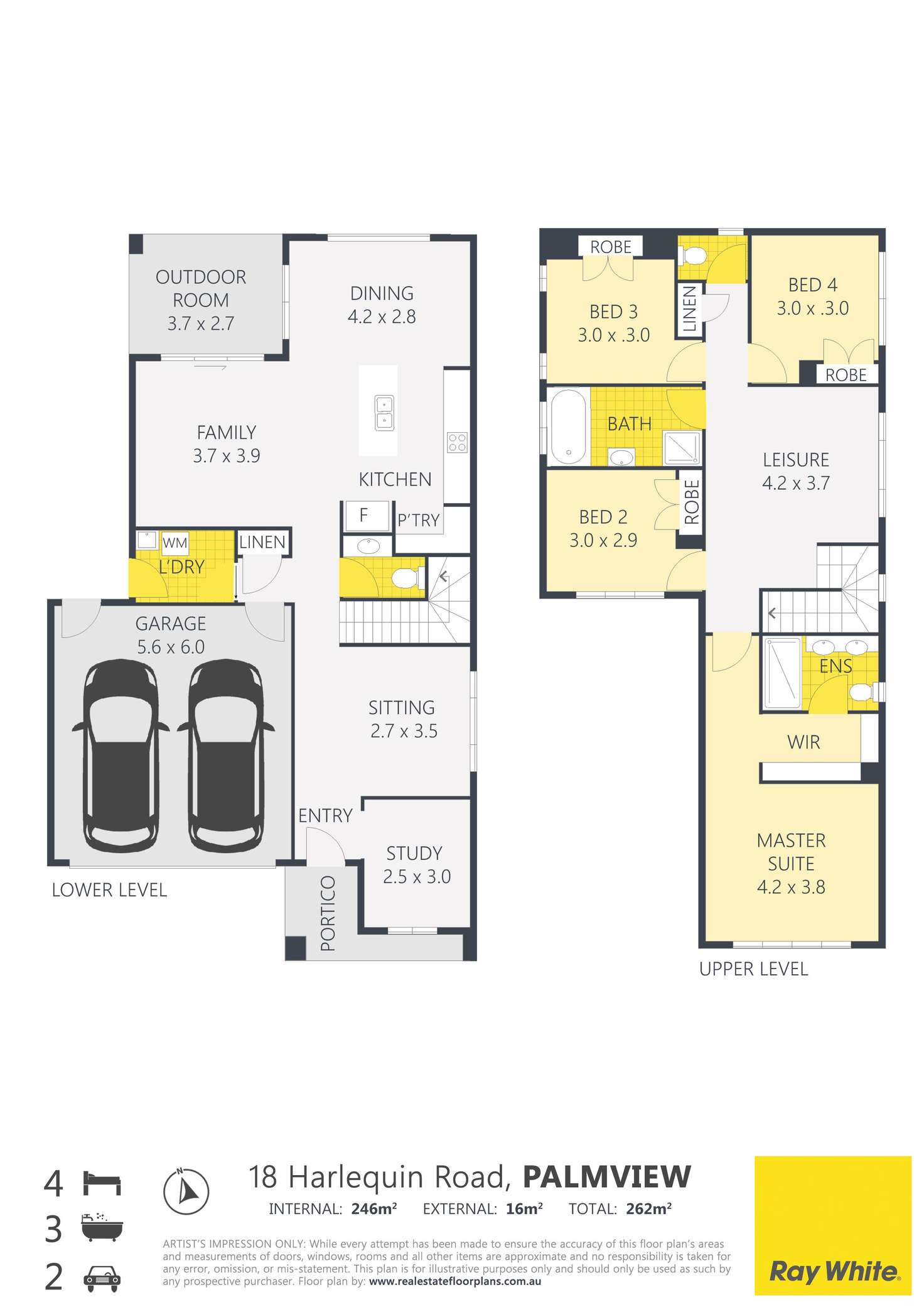 Floorplan of Homely house listing, 18 Harlequin Road, Palmview QLD 4553