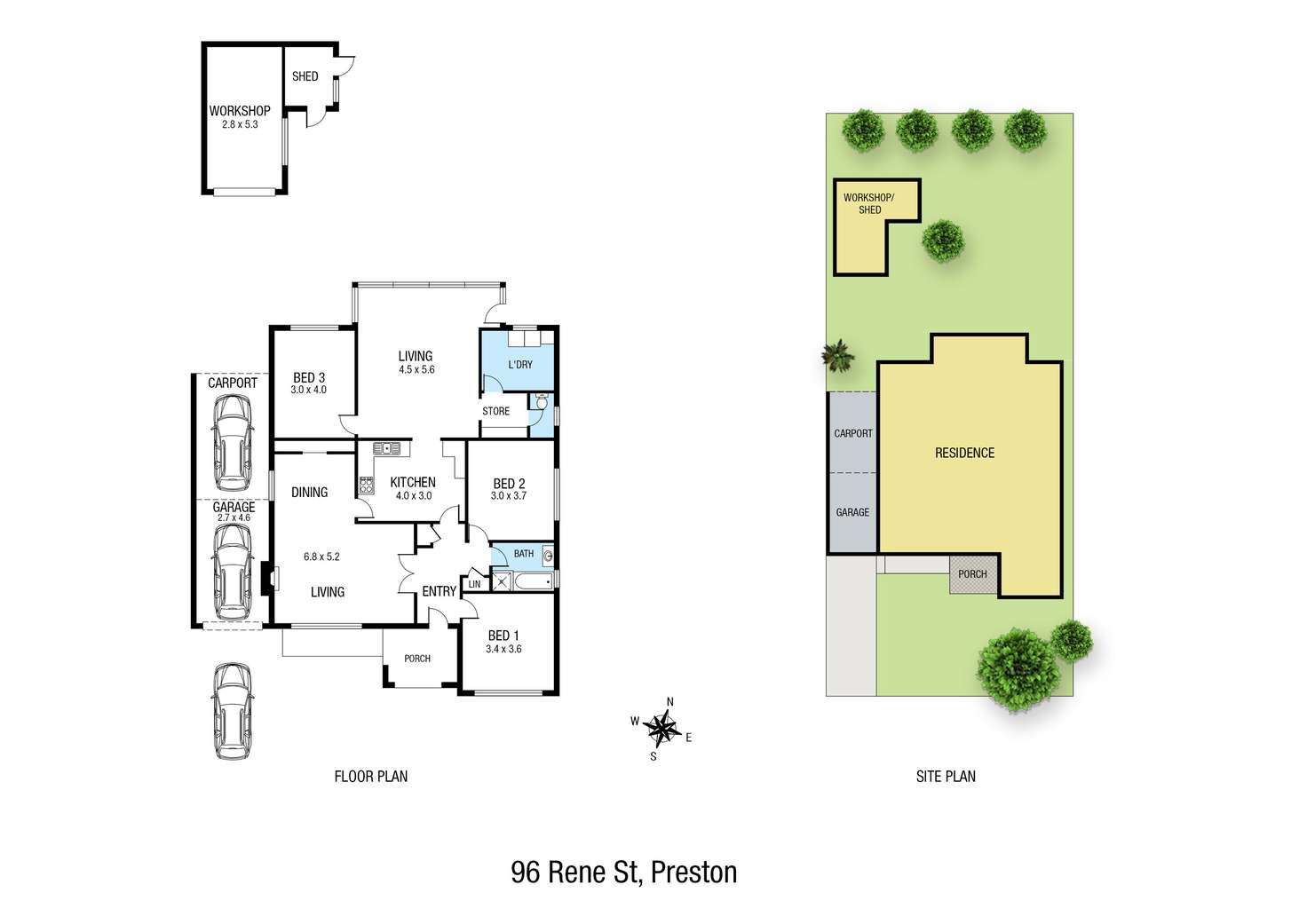 Floorplan of Homely house listing, 96 Rene Street, Preston VIC 3072