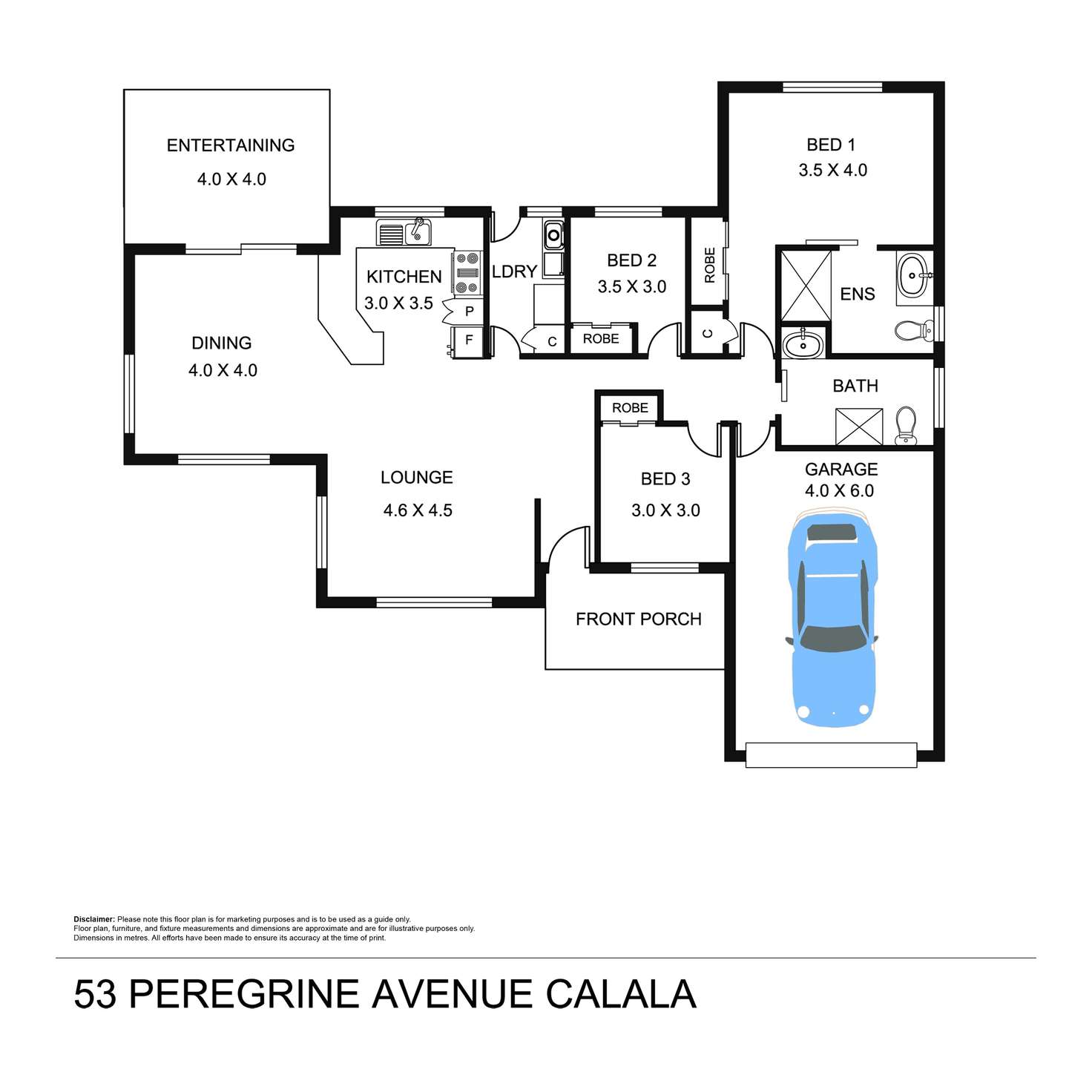 Floorplan of Homely house listing, 53 Peregrine Avenue, Tamworth NSW 2340