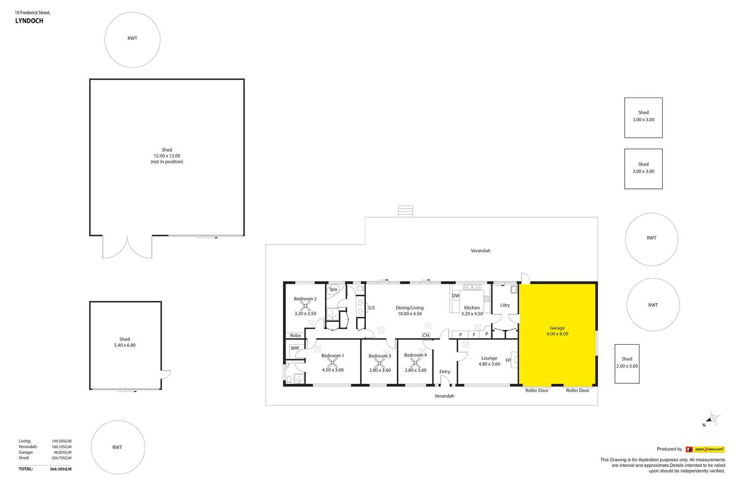 Floorplan of Homely house listing, 10 Frederick Street, Lyndoch SA 5351