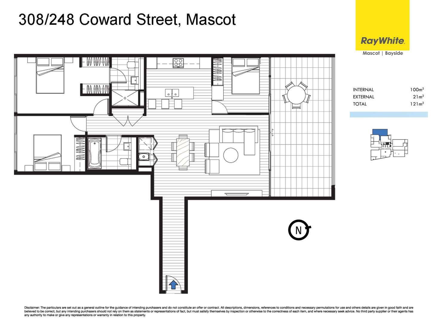 Floorplan of Homely apartment listing, 308/248 Coward Street, Mascot NSW 2020