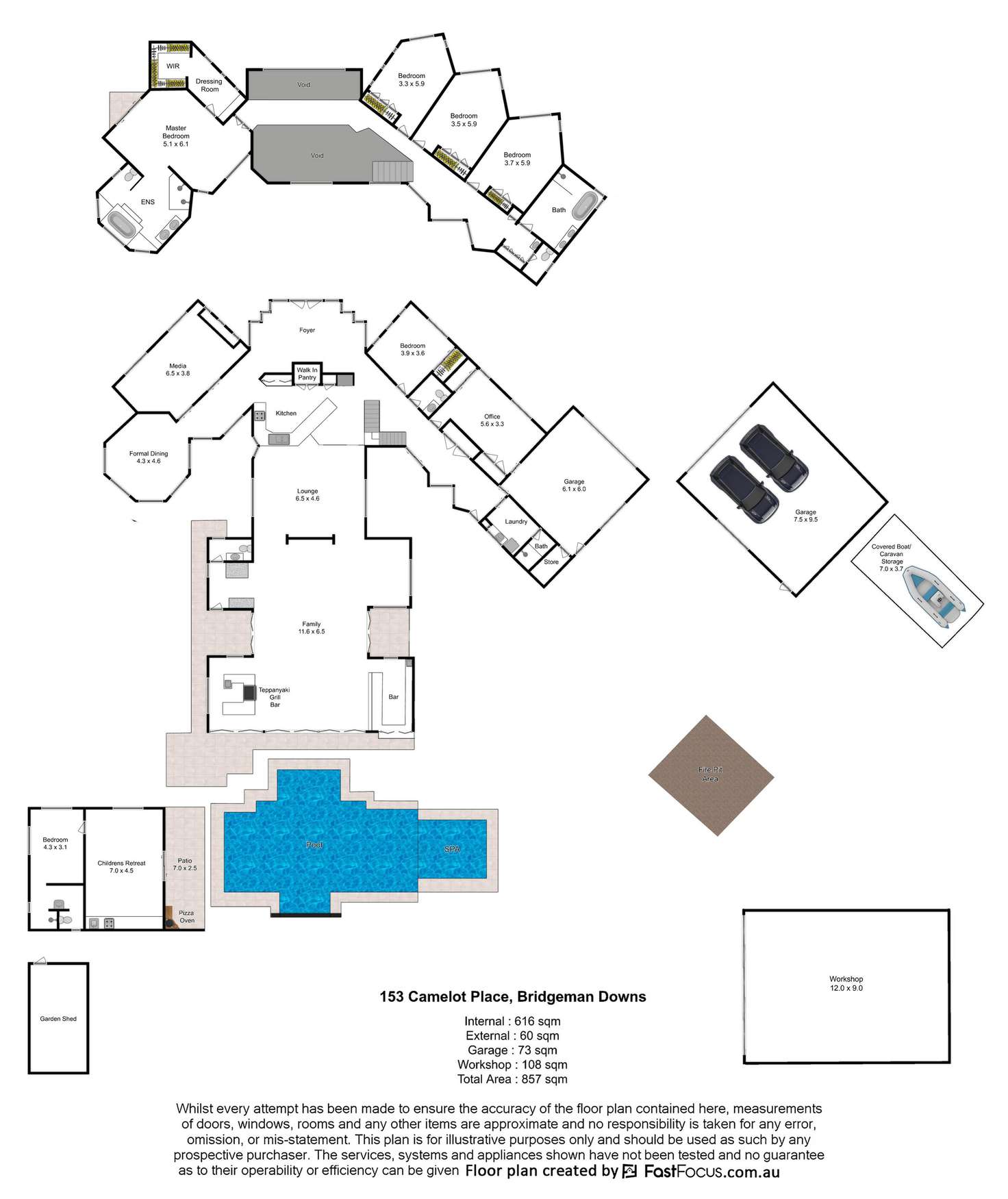 Floorplan of Homely house listing, 153 Camelot Place, Bridgeman Downs QLD 4035