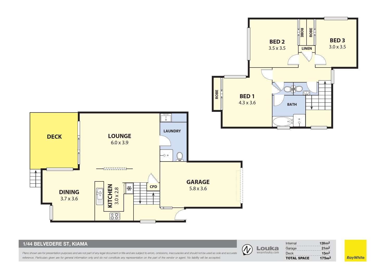 Floorplan of Homely semiDetached listing, 1/44 Belvedere Street, Kiama NSW 2533