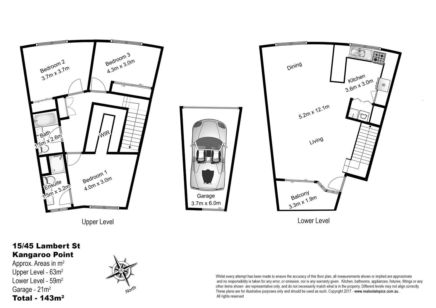 Floorplan of Homely apartment listing, 15/41-45 Lambert Street, Kangaroo Point QLD 4169