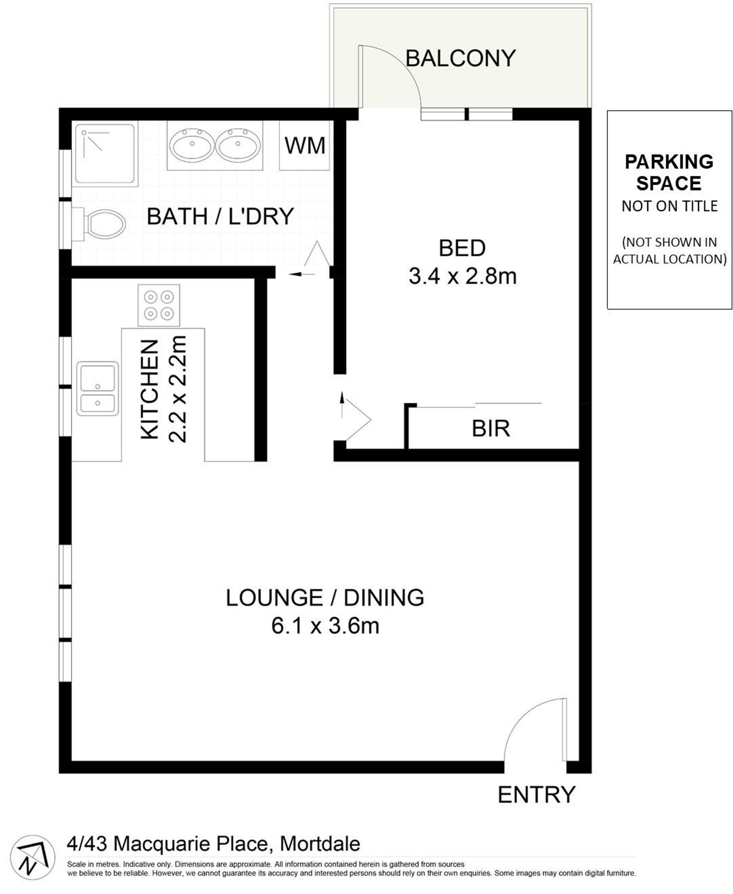 Floorplan of Homely unit listing, 4/43 Macquarie Place, Mortdale NSW 2223