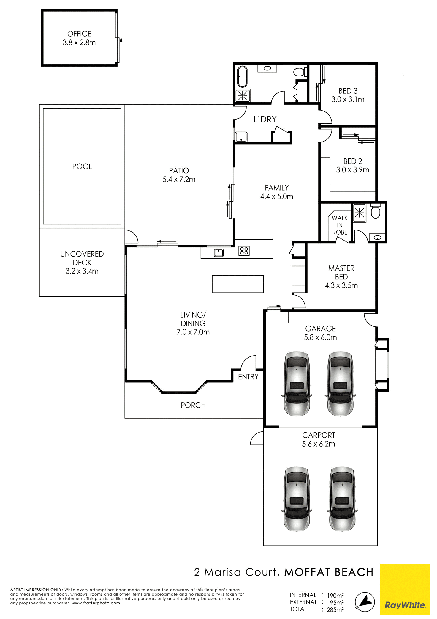 Floorplan of Homely house listing, 2 Marisa Court, Moffat Beach QLD 4551