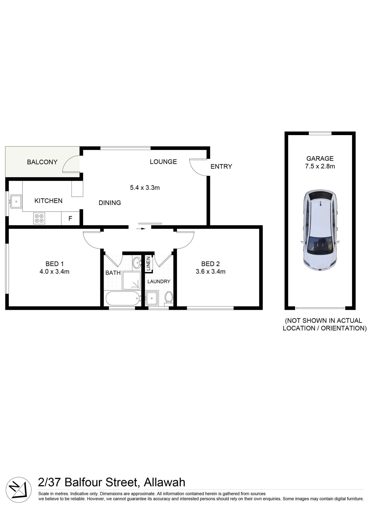 Floorplan of Homely unit listing, 2/37 Balfour Street, Allawah NSW 2218