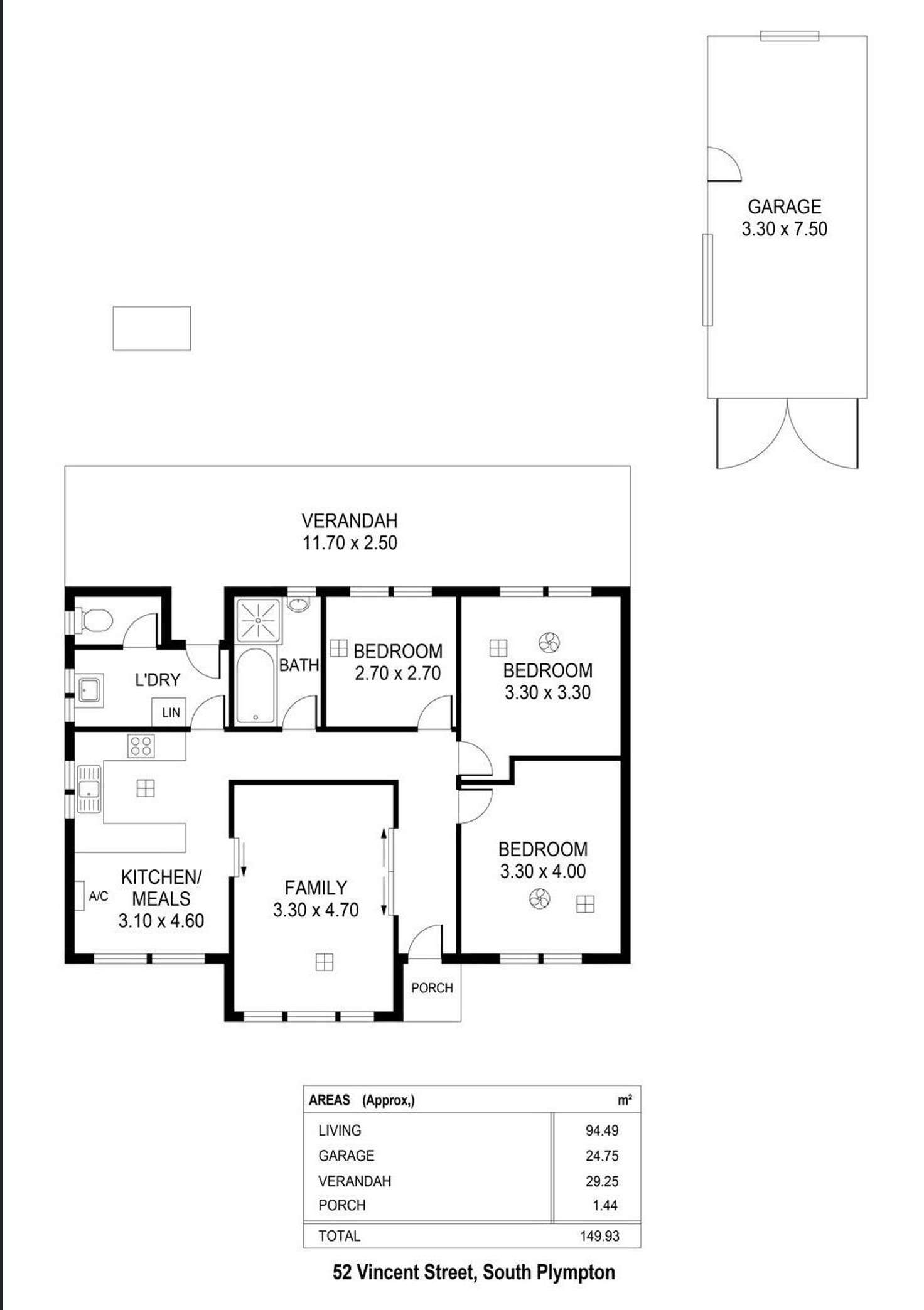 Floorplan of Homely house listing, 52 Vincent Street, South Plympton SA 5038