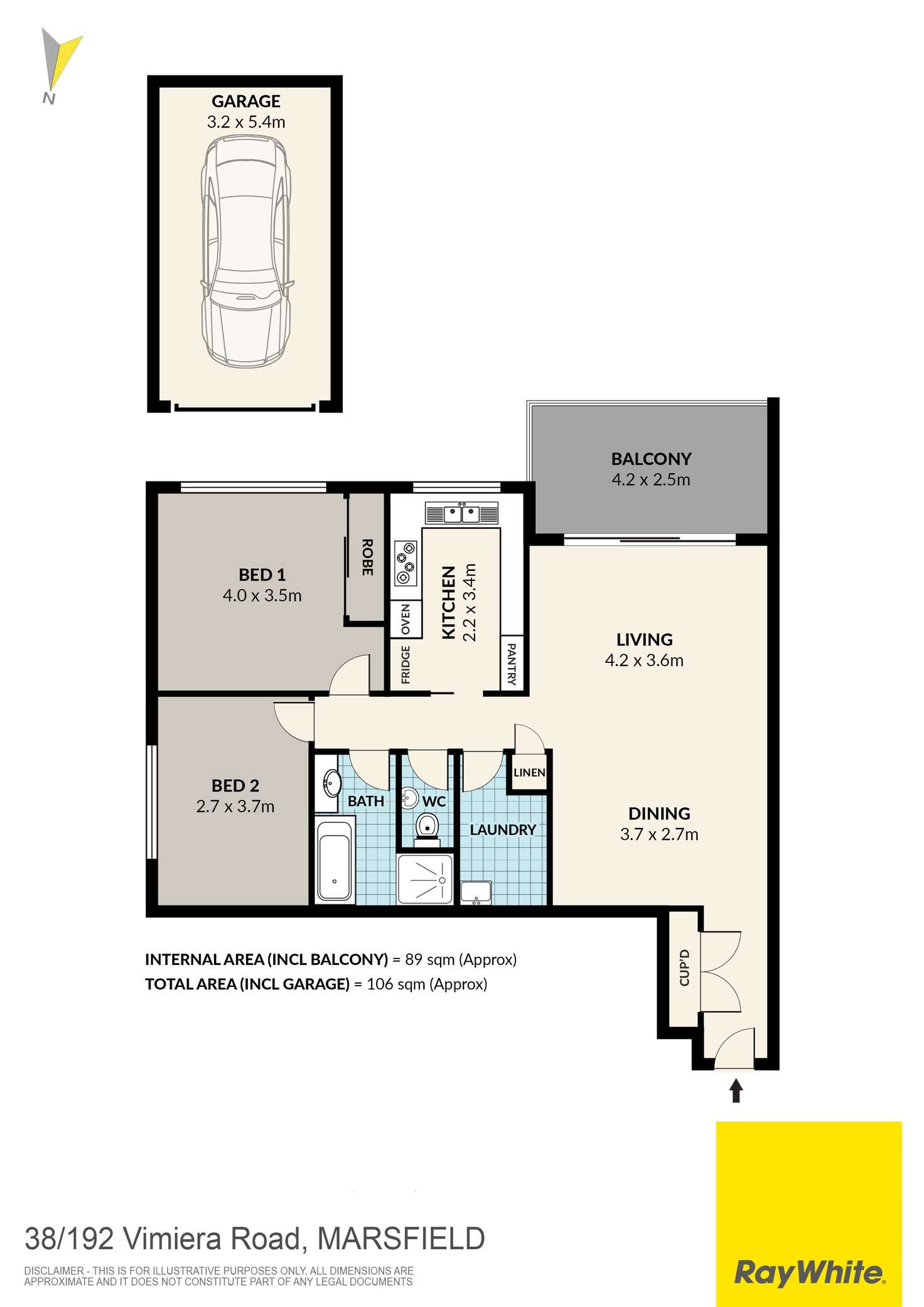 Floorplan of Homely unit listing, 38/192-200 Vimiera Road, Marsfield NSW 2122