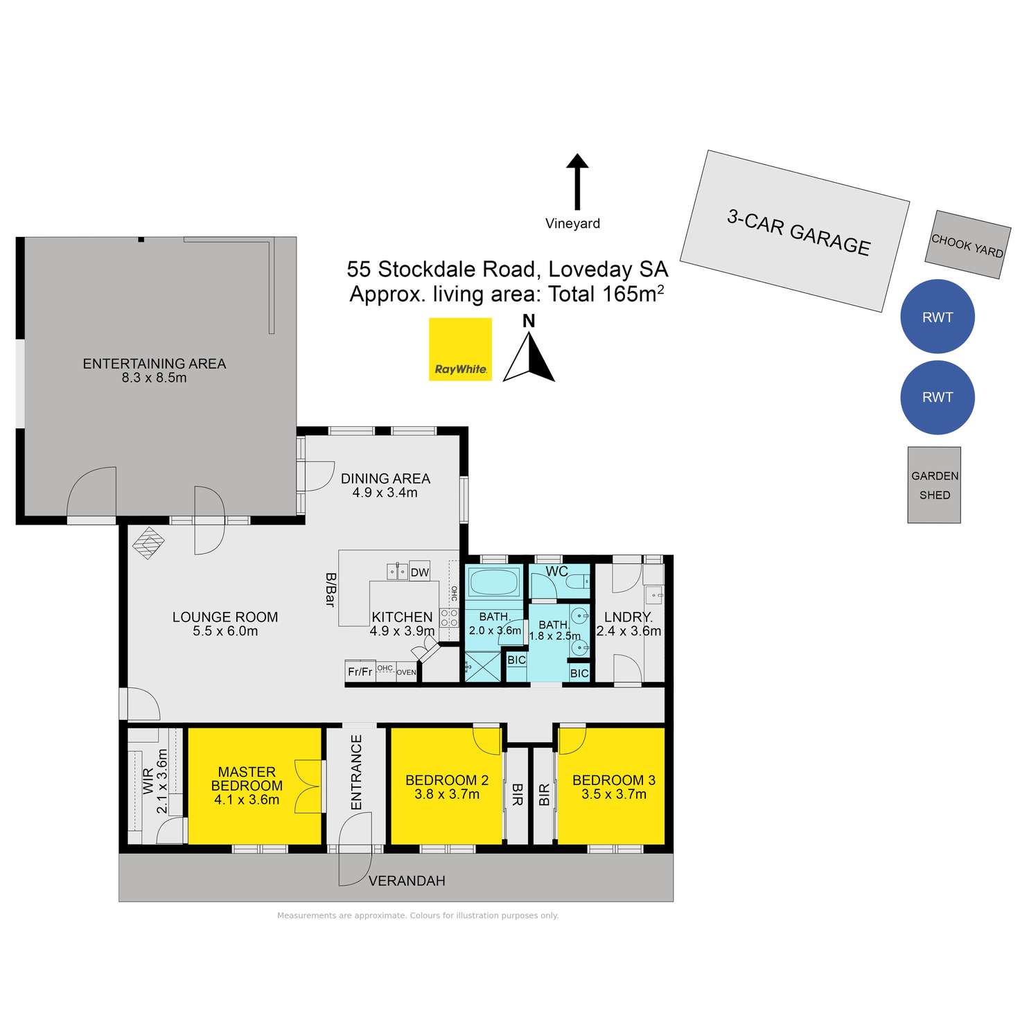 Floorplan of Homely house listing, 55 Stockdale Road, Loveday SA 5345