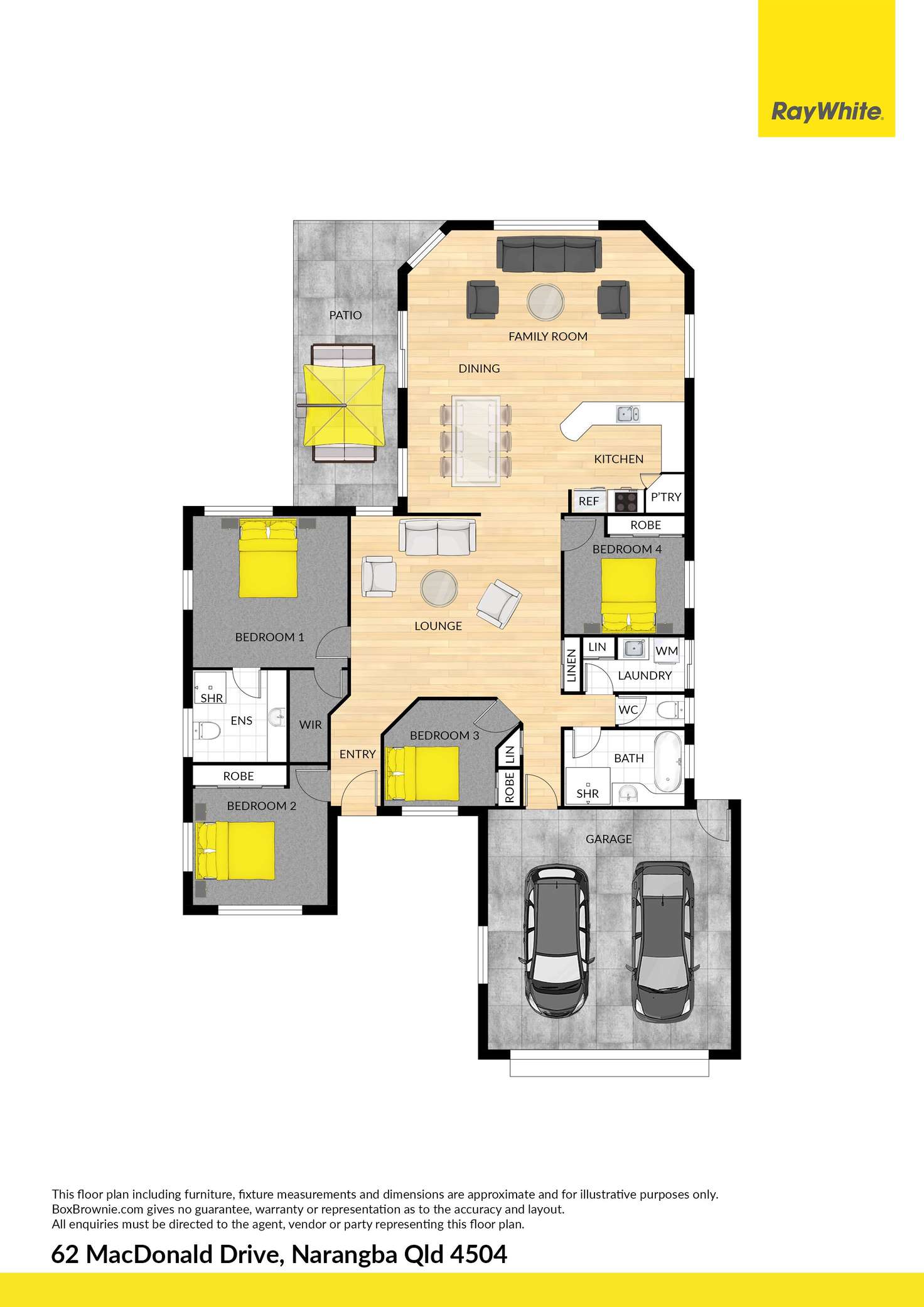 Floorplan of Homely house listing, 62 MacDonald Drive, Narangba QLD 4504