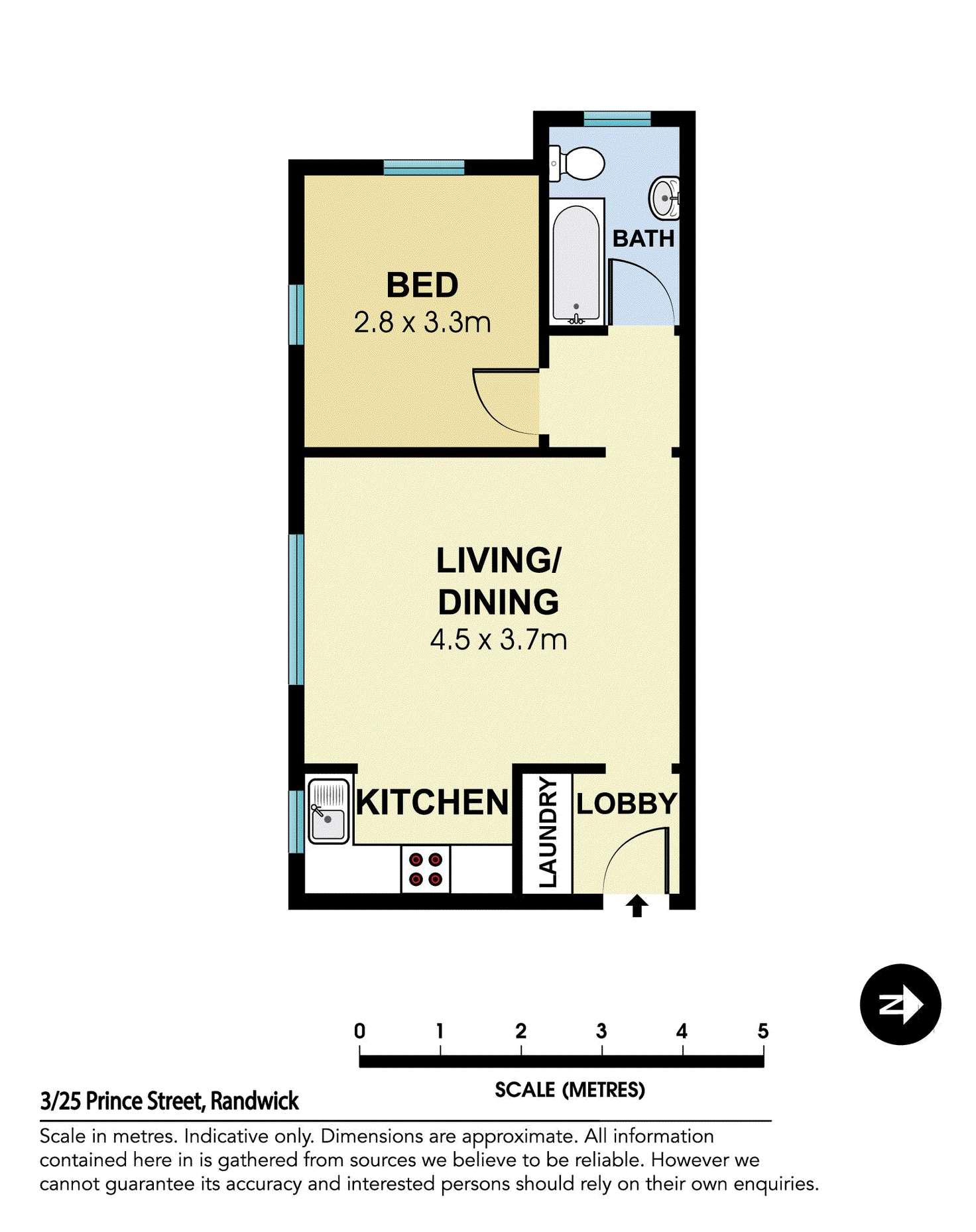 Floorplan of Homely apartment listing, 3/25 Prince Street, Randwick NSW 2031