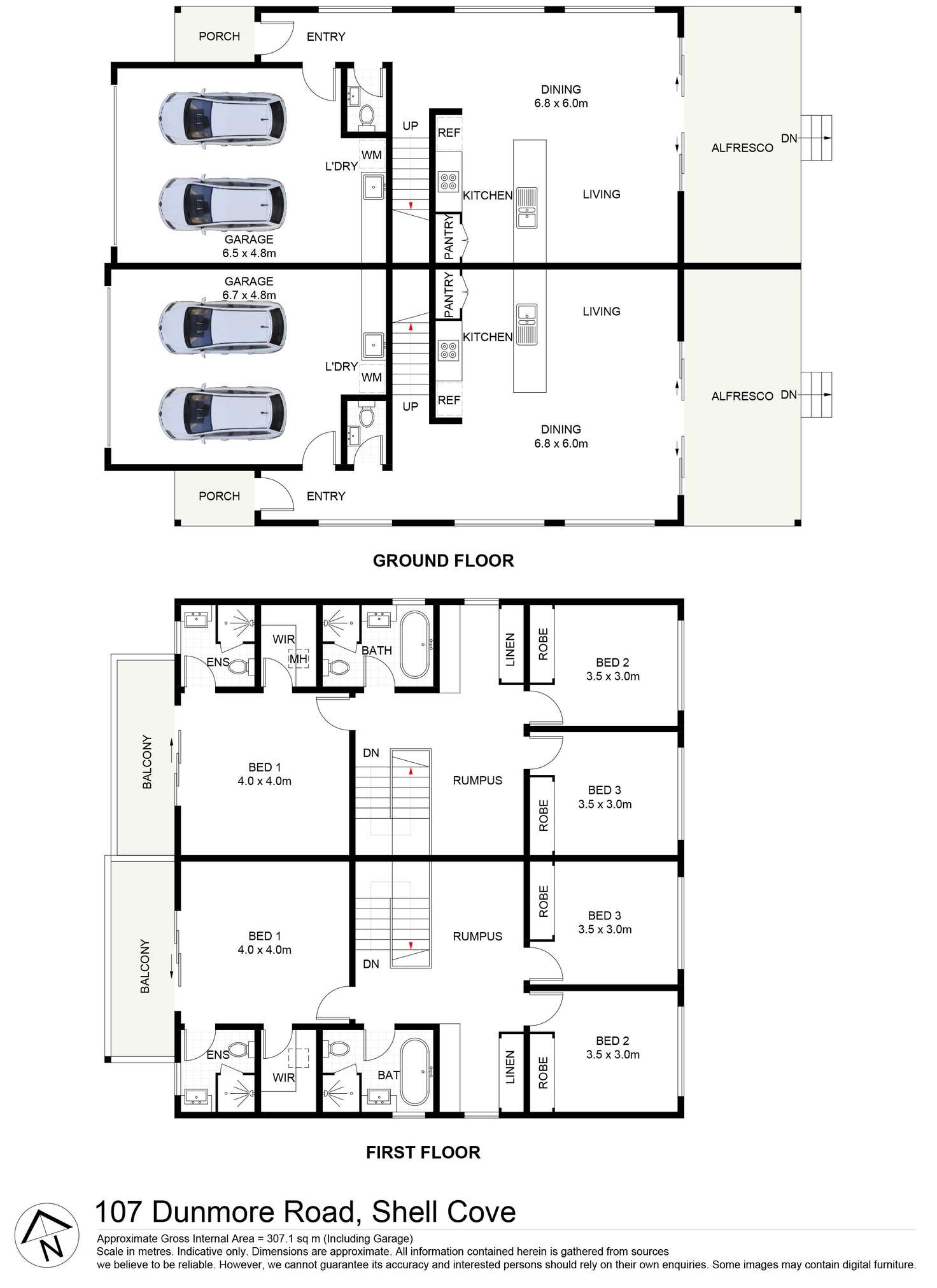 Floorplan of Homely other listing, 107 Dunmore Road, Shell Cove NSW 2529