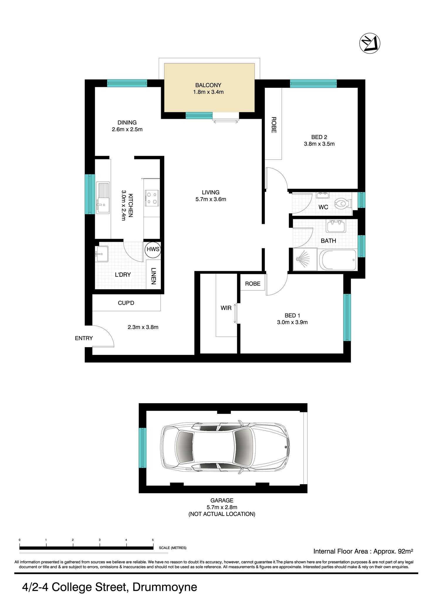 Floorplan of Homely apartment listing, 4/2-4 College Street, Drummoyne NSW 2047