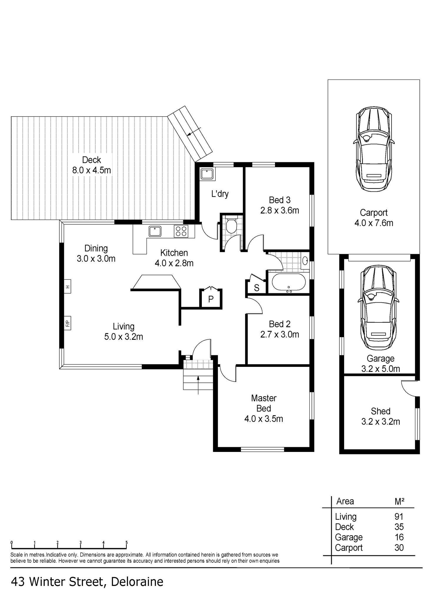 Floorplan of Homely house listing, 43 Winter Street, Deloraine TAS 7304