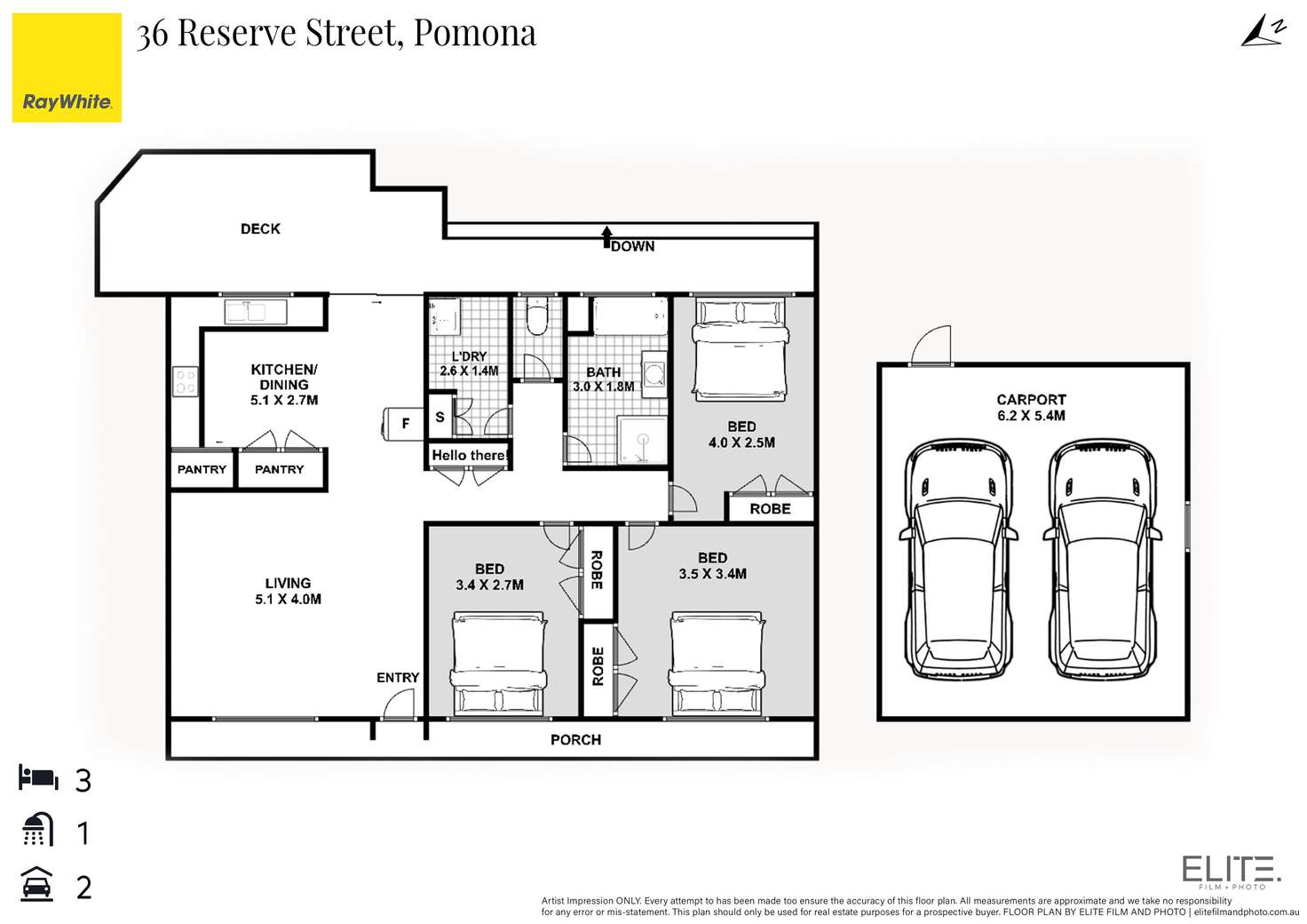 Floorplan of Homely house listing, 36 Reserve Street, Pomona QLD 4568