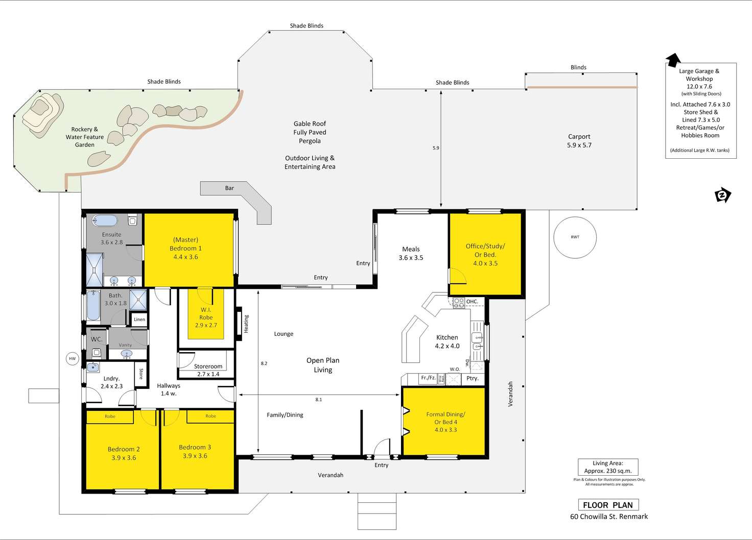Floorplan of Homely house listing, 60 Chowilla Street, Renmark SA 5341