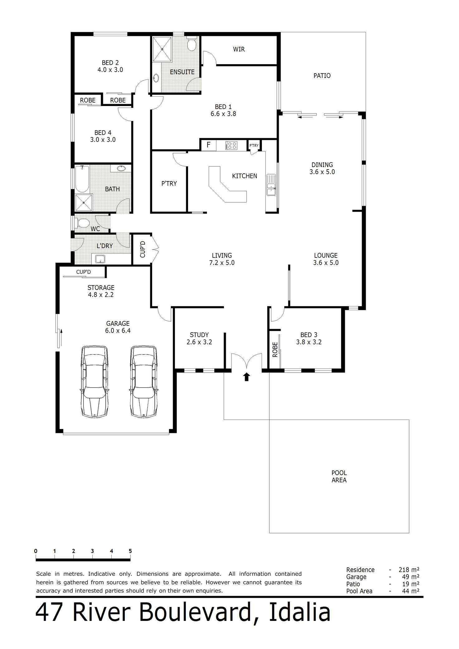 Floorplan of Homely house listing, 47 River Boulevard, Idalia QLD 4811