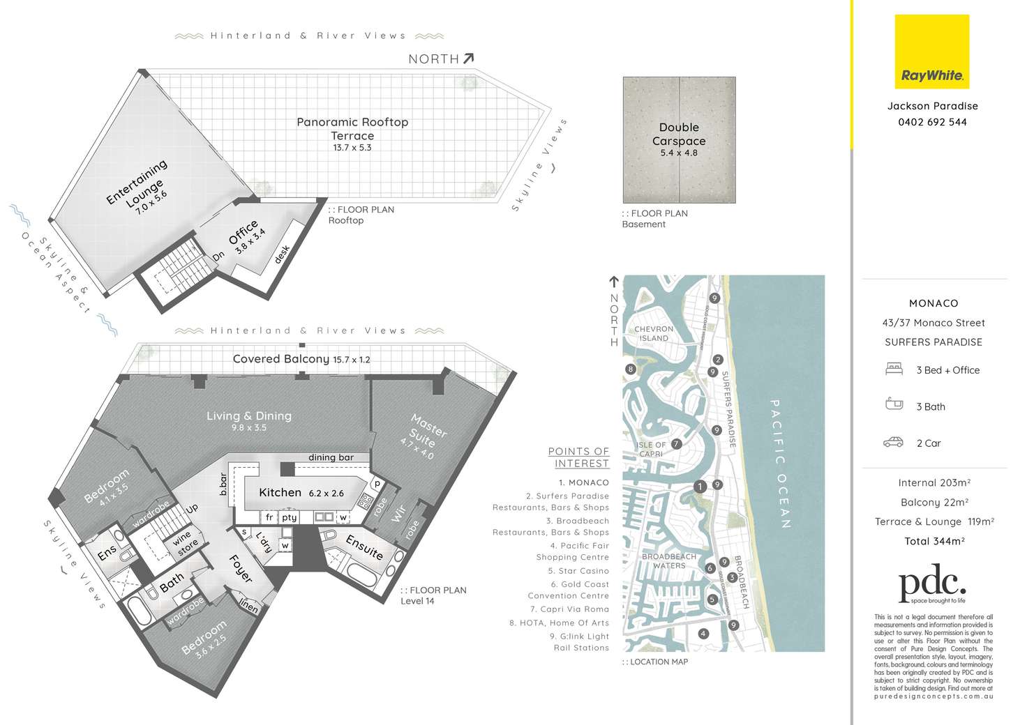 Floorplan of Homely apartment listing, 43/37 Monaco Street, Surfers Paradise QLD 4217
