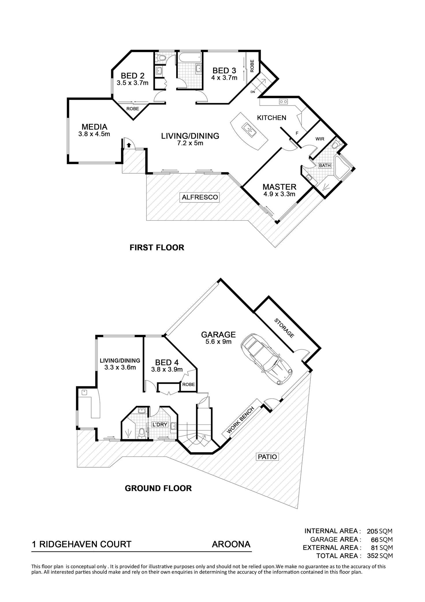 Floorplan of Homely house listing, 1 Ridgehaven Court, Aroona QLD 4551