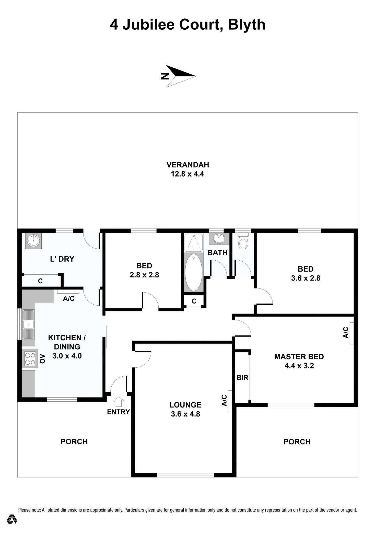 Floorplan of Homely house listing, 4 Jubilee Court, Blyth SA 5462