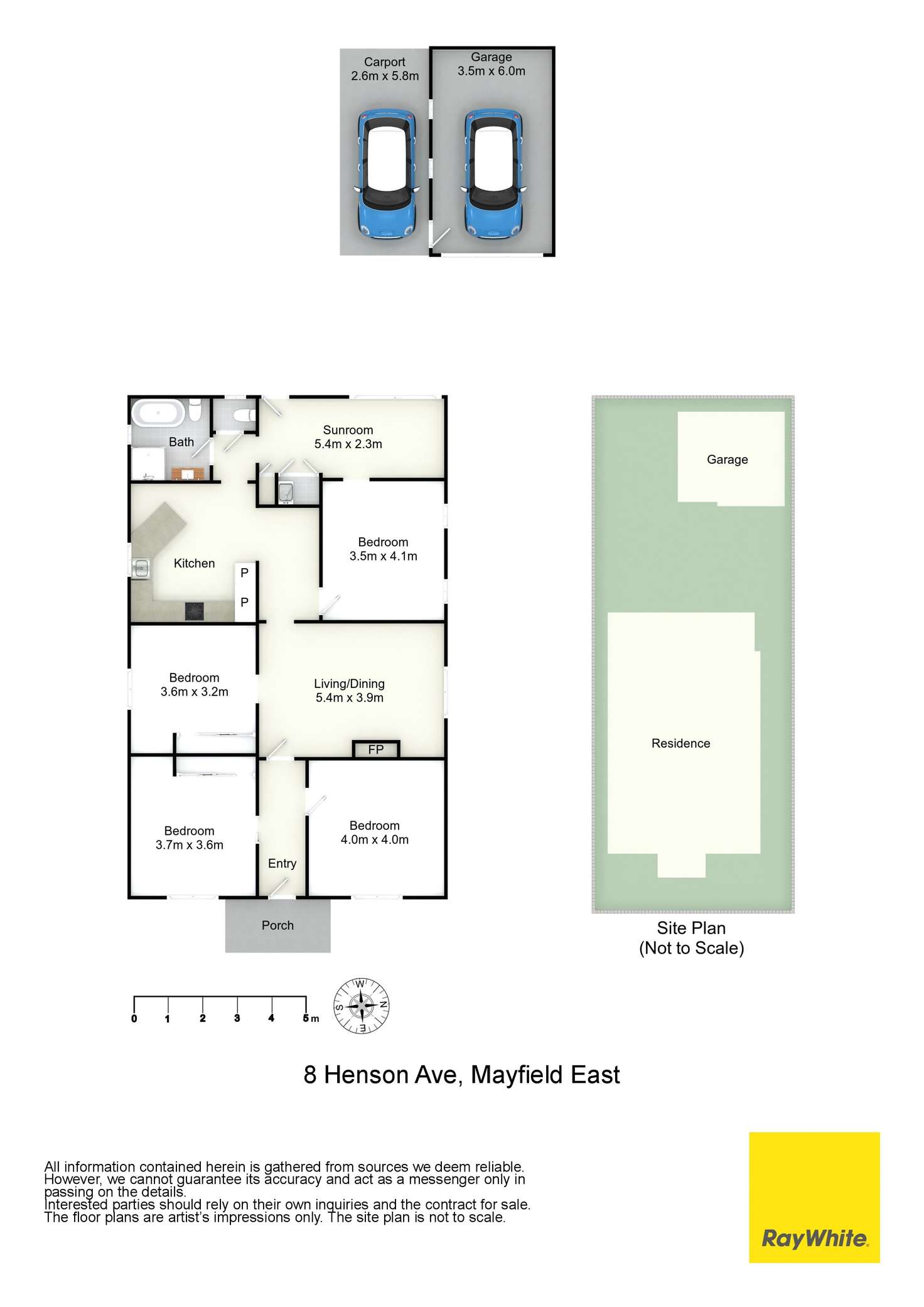 Floorplan of Homely house listing, 8 Henson Avenue, Mayfield East NSW 2304