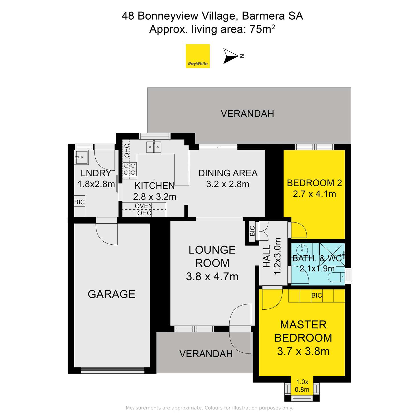 Floorplan of Homely retirement listing, Unit 48 Bonneyview Village, Barmera SA 5345
